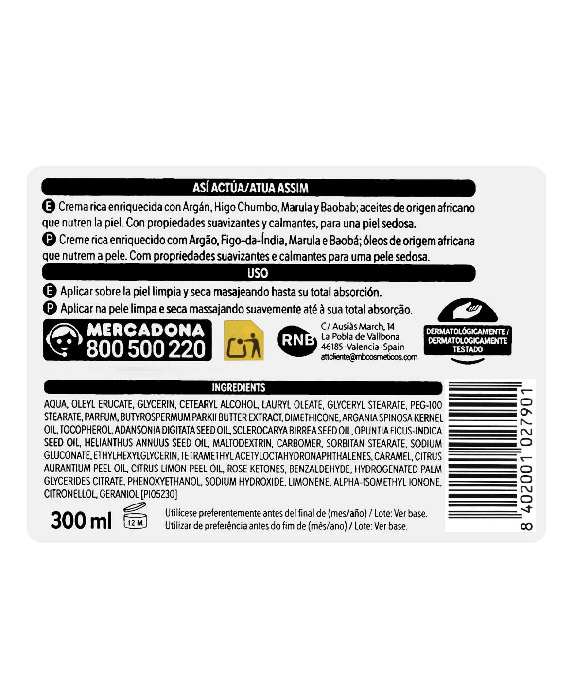 Deliplus Africa Oil Nährende Körpercreme (300 ml)