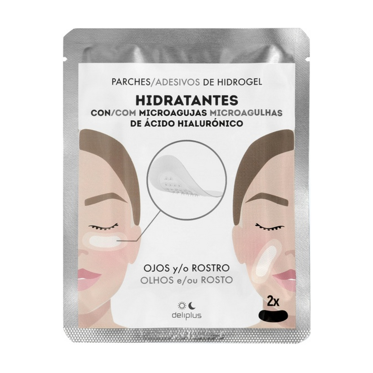 Deliplus Patchs hydrogel à microneedles à l’acide hyaluronique (lot de 2)