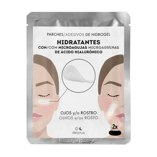 Deliplus Hydrogel-Pflaster mit Hyaluronsäure-Mikronadeln (2er-Pack)