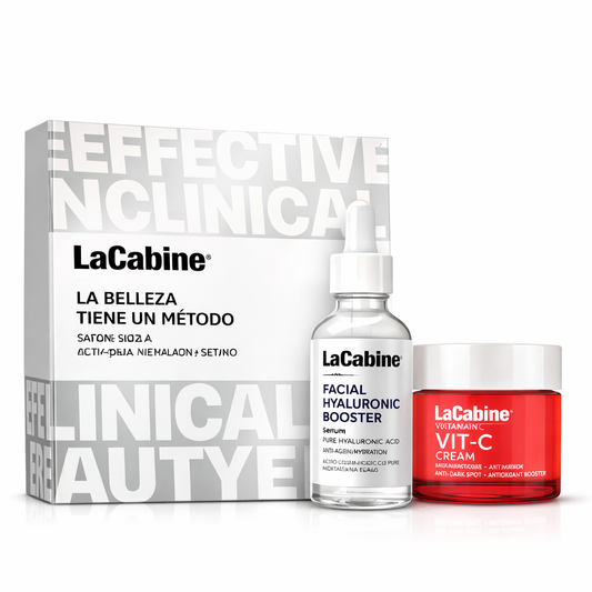 LaCabine “Skaistumam ir sava metode” komplekts (hialuronskābes serums + C vitamīna krēms)