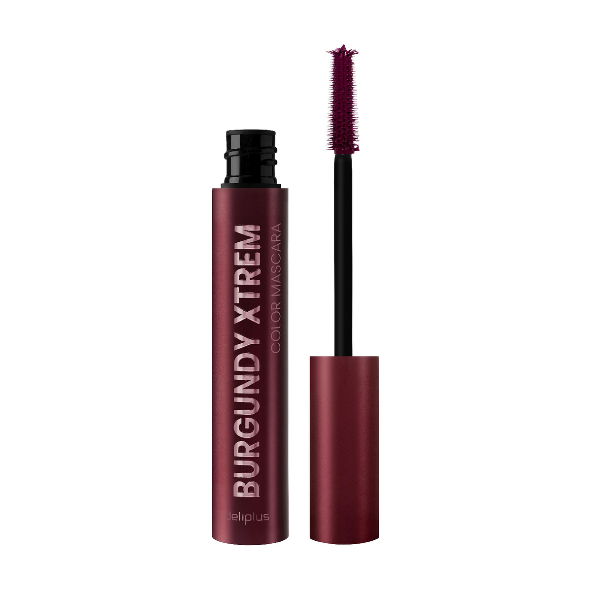 Deliplus Burgundy Xtrem Farbmascara – Effekt unendlicher Länge, 8.5 ml