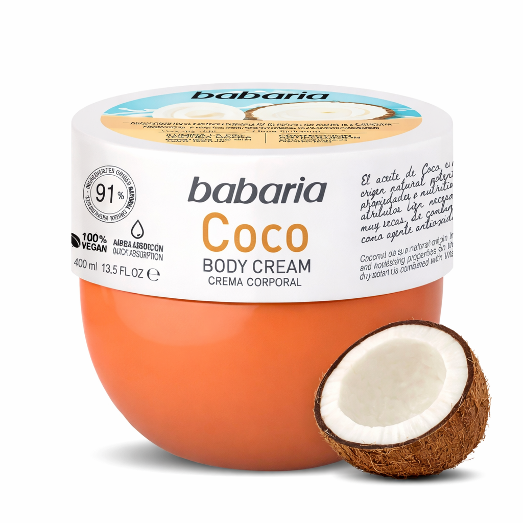 Babaria Coco Body Cream – Deep Nourishing Body Moisturizer (400 ml)