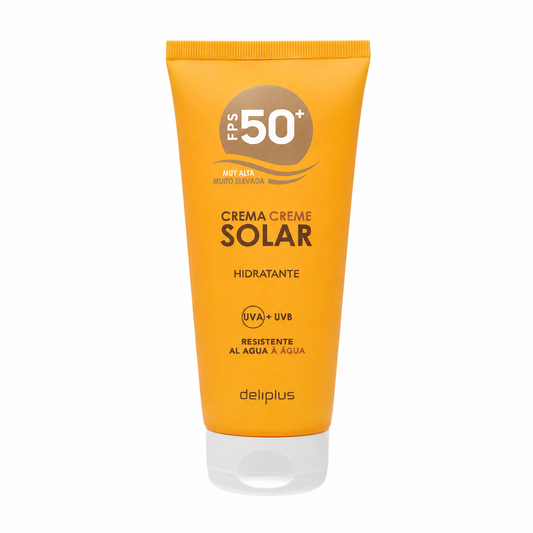 Deliplus Sonnencreme SPF 50+ Feuchtigkeitsspendend UVA+UVB Wasserfest 200ml