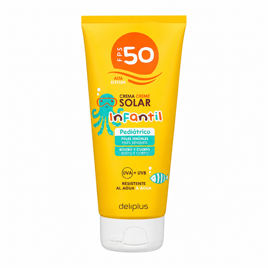 Deliplus Kinder-Sonnencreme LSF 50 — Pädiatrischer Sonnenschutz UVA+UVB 200 ml