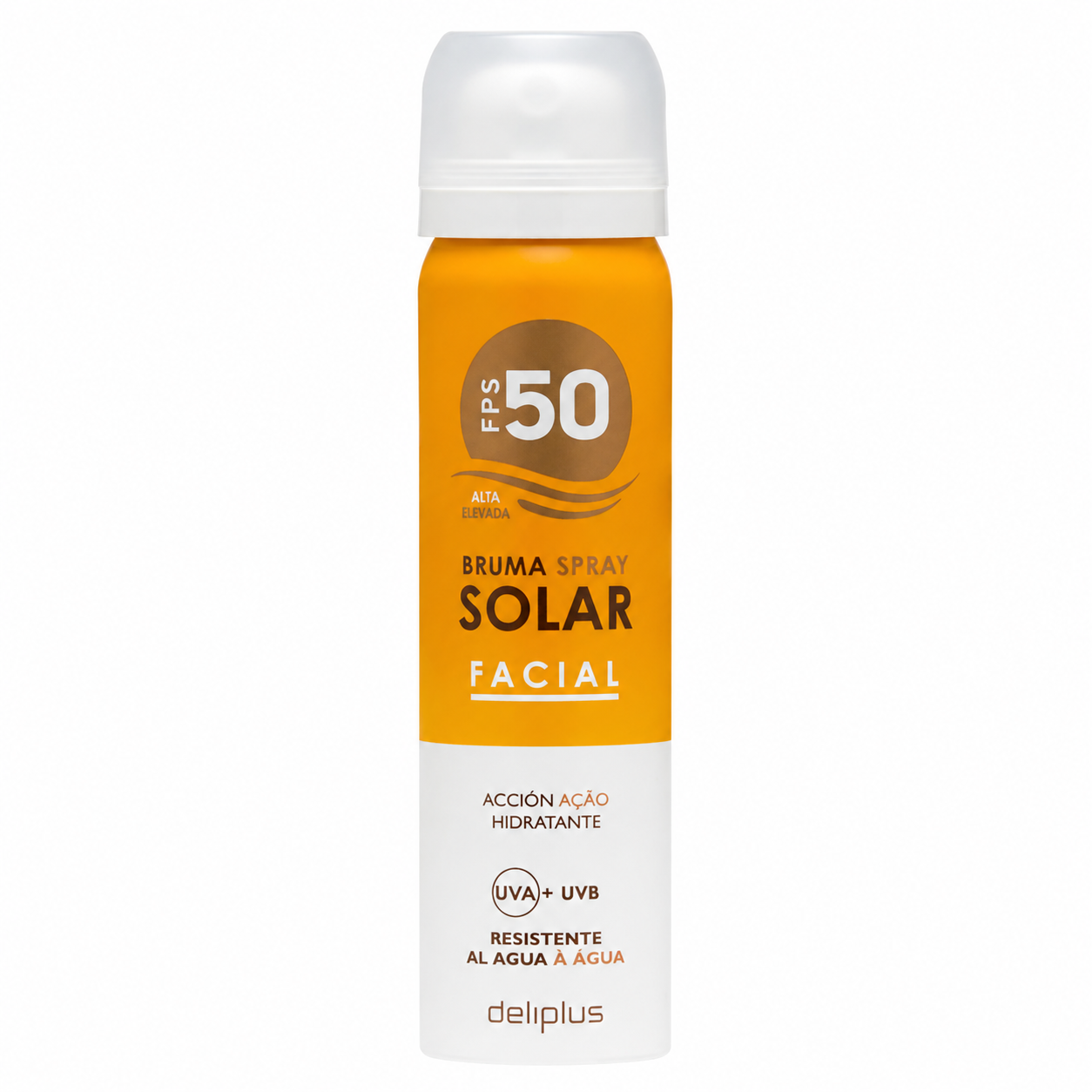 Deliplus Bruma Sonnenspray für das Gesicht LSF 50 — Ultraleichtes antioxidatives Feuchtigkeitsfluid UVA+UVB 50ml