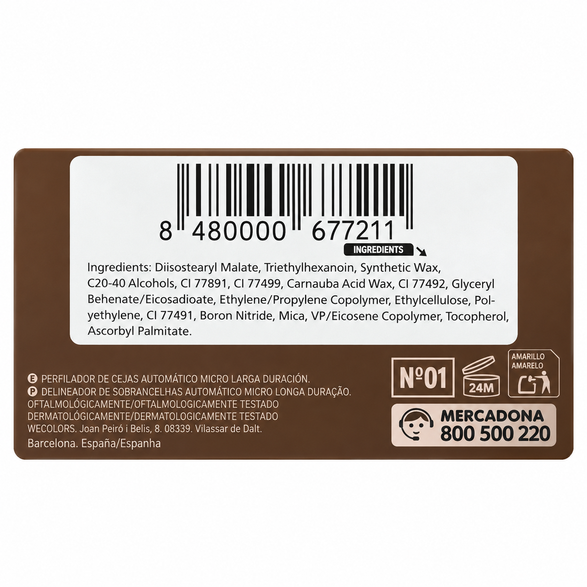 Deliplus Micro Automatic Eyebrow Pencil – Long-Lasting, with Spoolie – Nº01