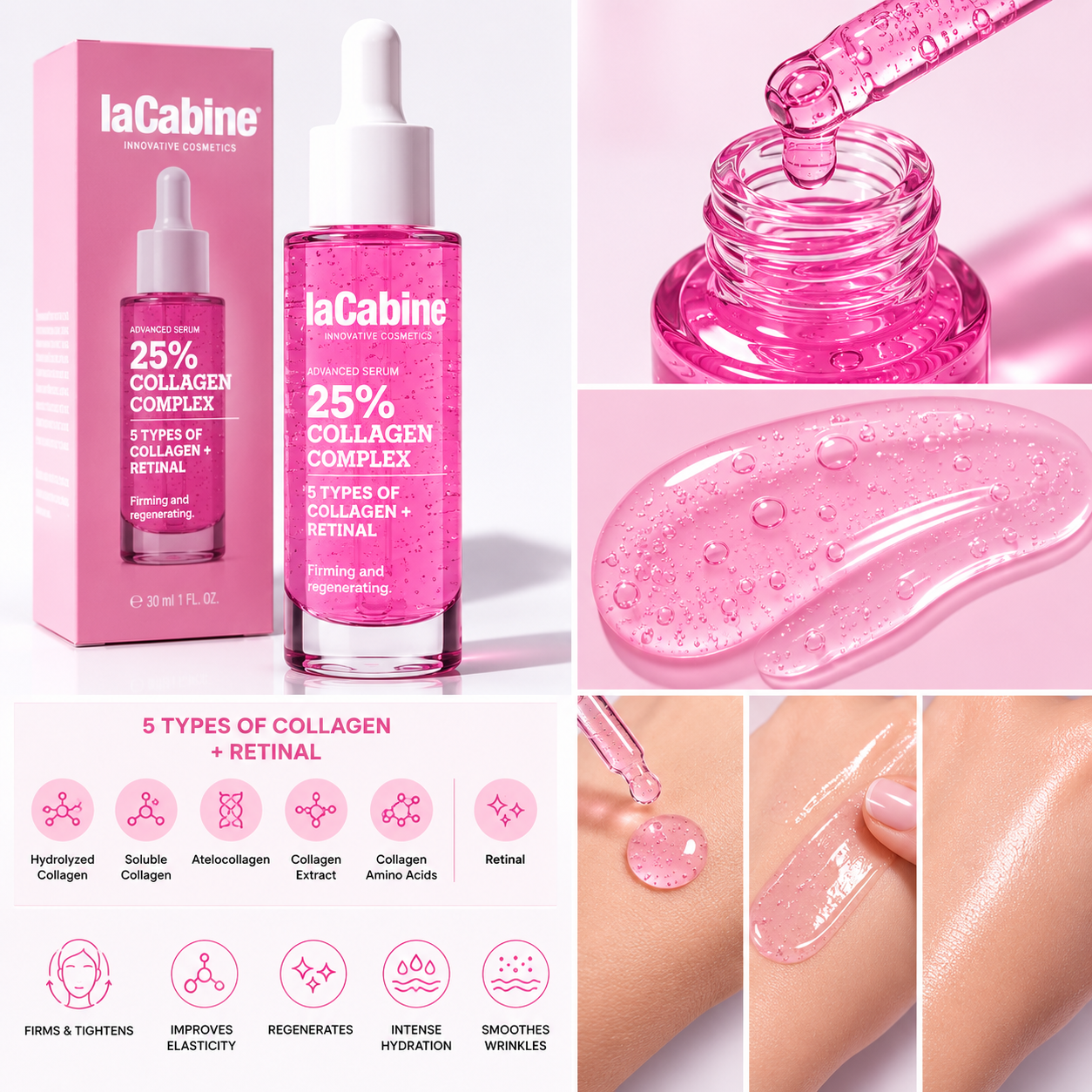 laCabine 25% kolagēna komplekss uzlabots serums