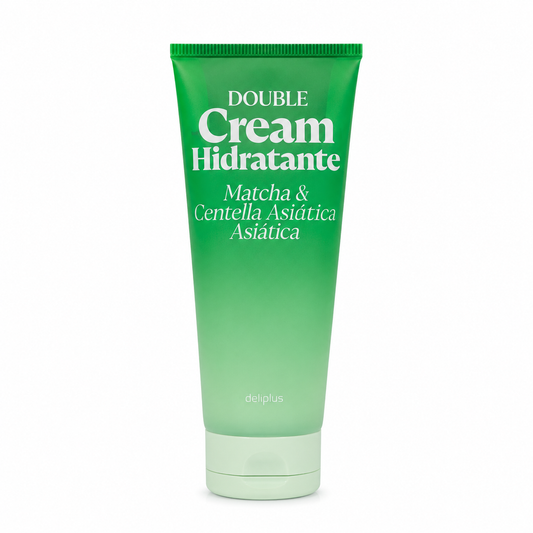 Crème hydratante double Matcha & Centella Asiatica par Deliplus — 200 ml