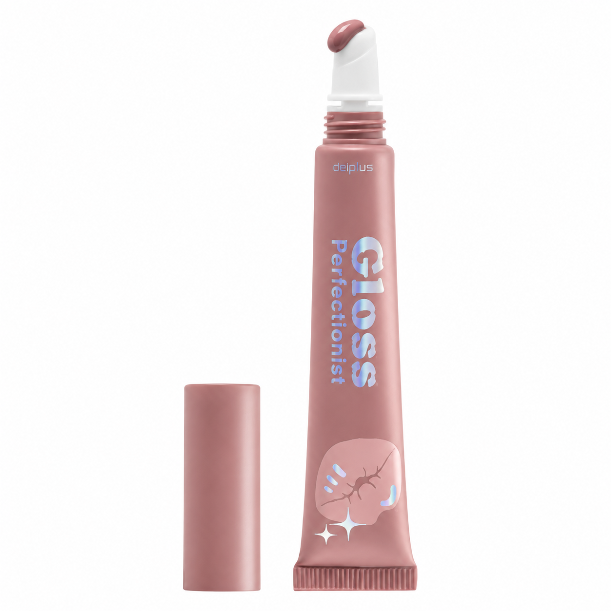 Deliplus Gloss Perfectionist tonēts lūpu balzams Nr. 01 – sārta kailkrāsa