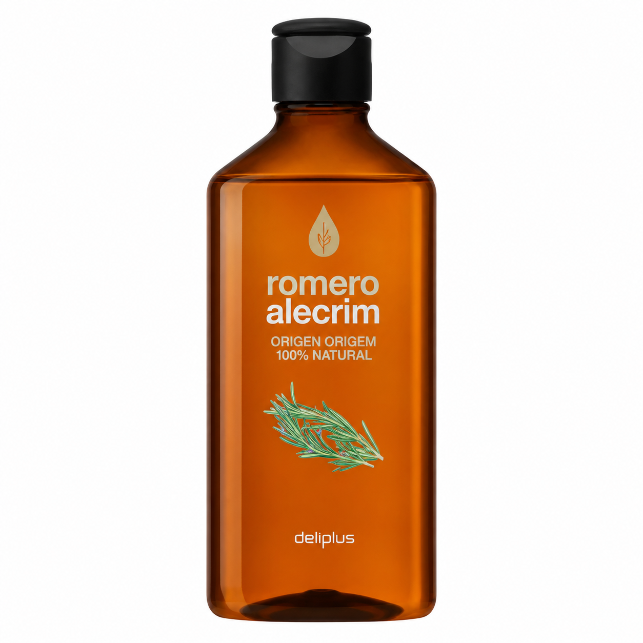 Deliplus rozmarīna ķermeņa eļļa 100% dabīga — tonizējoša un relaksējoša augu eļļa, 200 ml