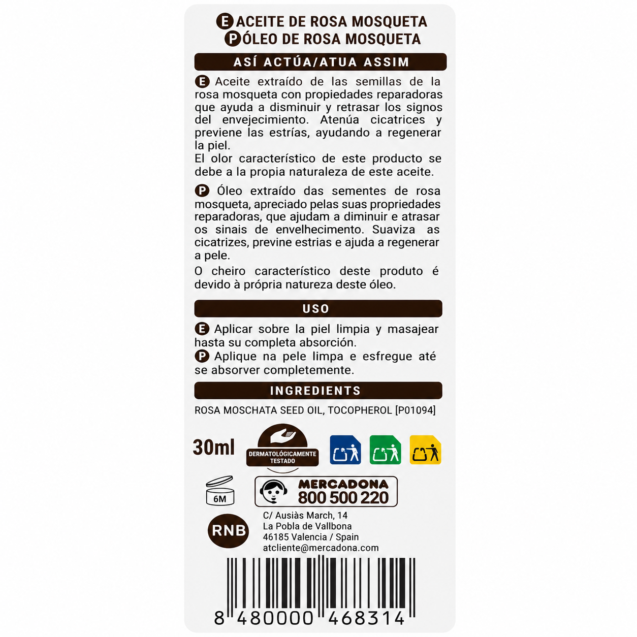 Deliplus Rosa Mosqueta Oil 100% Pure & Natural – Cold-Pressed Rosehip Oil for Scars, Wrinkles & Stretch Marks, 30ml