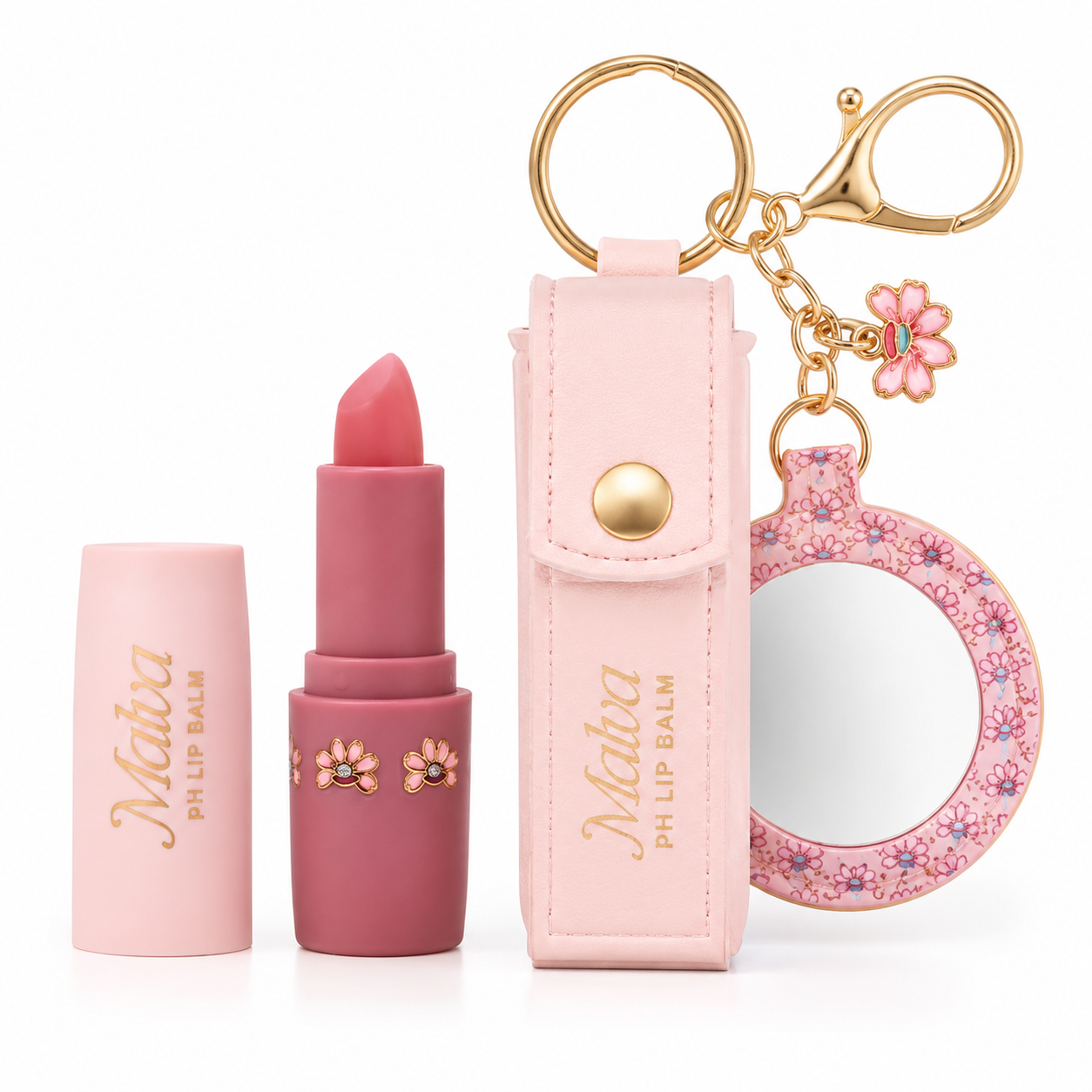 Malva PH Lippenbalsam mit Schlüsselanhänger und Spiegel