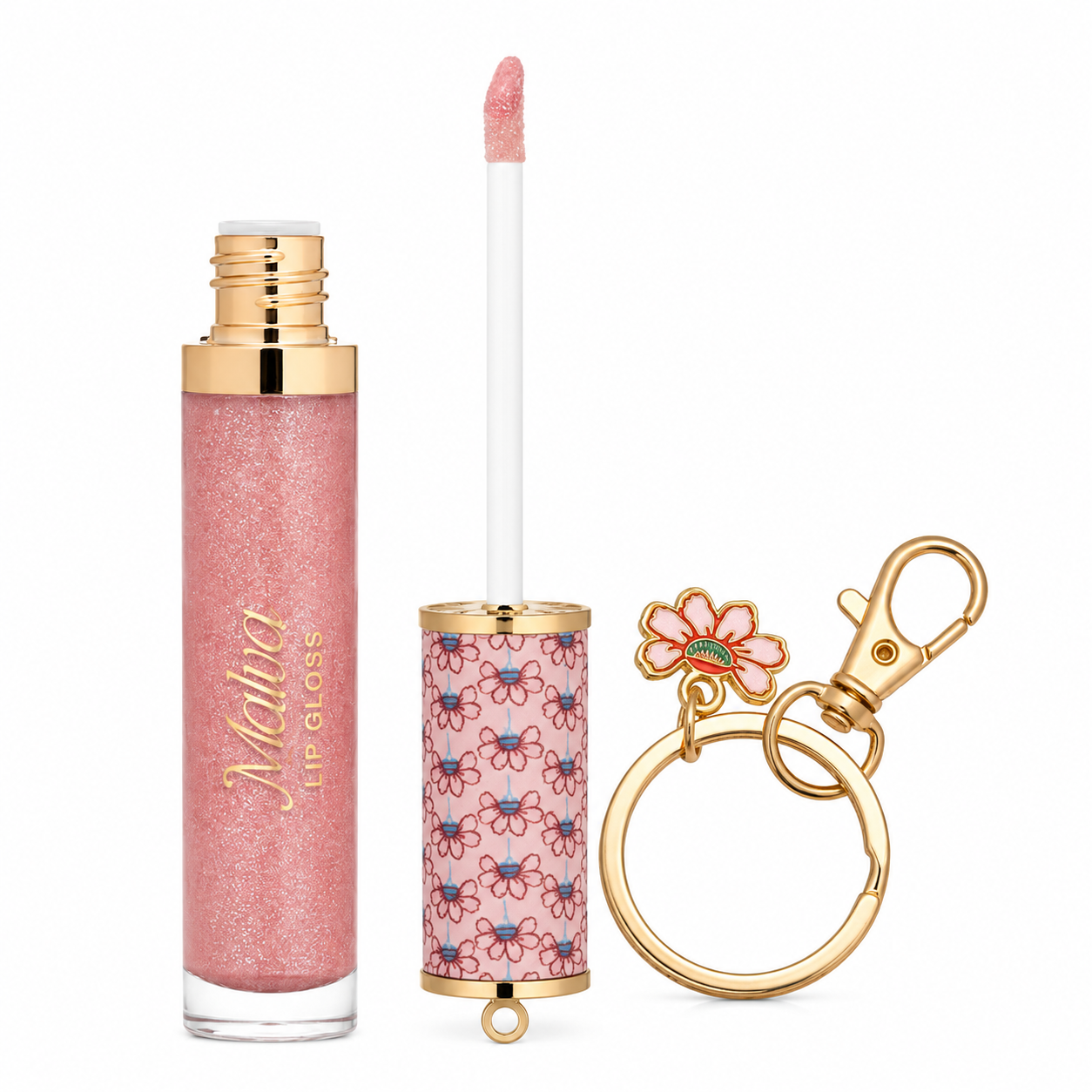 Malva Schimmernder Lipgloss mit Schlüsselanhänger