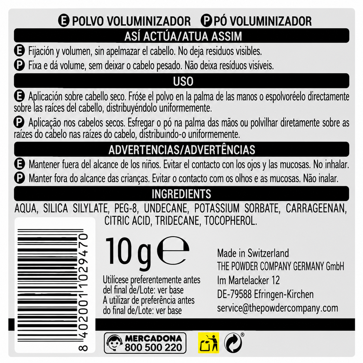 Deliplus Volum Fix Mate matēts matu apjoma pūderis, fiksācija 4, 10g