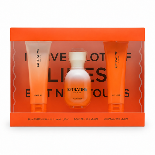 EXTRATIME Woman Gift Set - Eau de Toilette 100ml + Shower Gel 100ml + Body Lotion 100ml