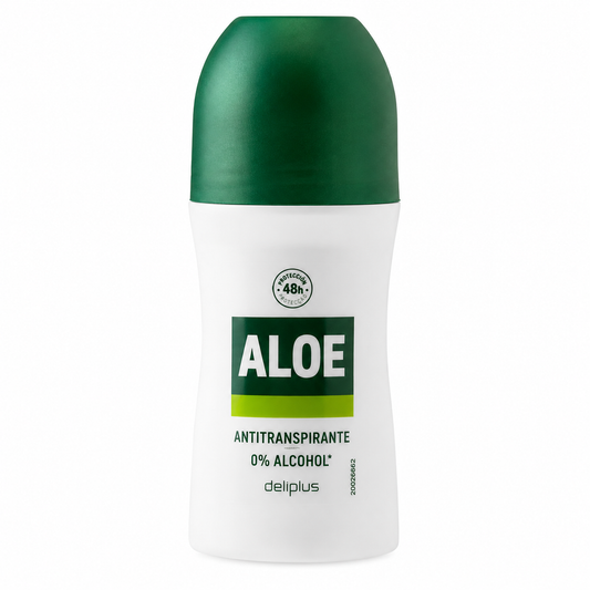 Déodorant antitranspirant bille Deliplus à l’aloe vera - Protection 48h - Sans alcool - 50ml