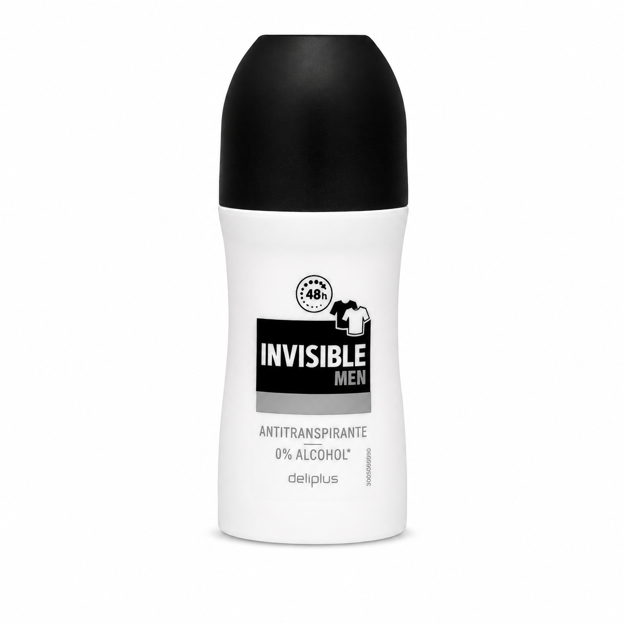 Deliplus Invisible Men Antitranspirant-Roll-on – Gegen Abfärbungen – 48 Stunden – Alkoholfrei – 50ml