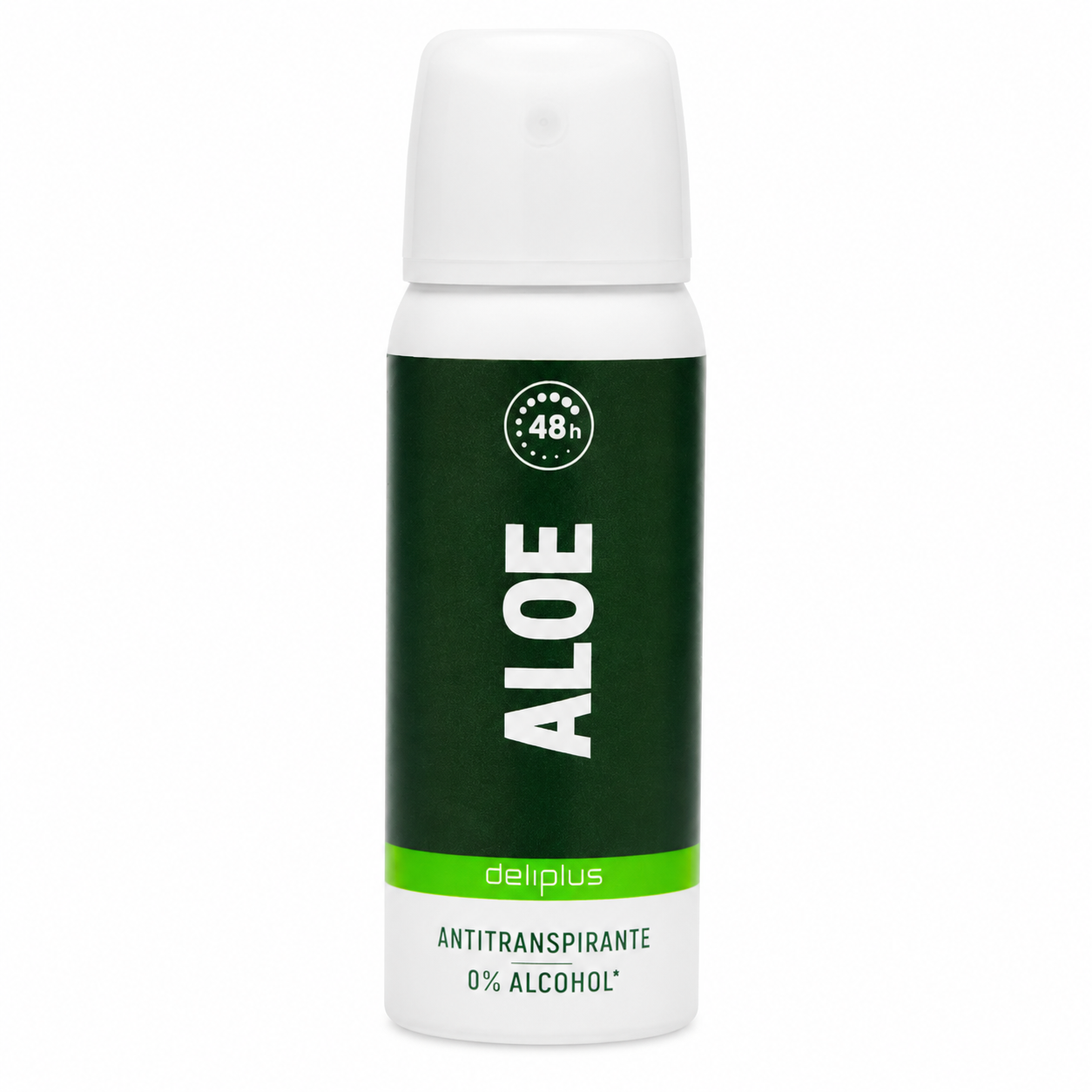 Aérosol antitranspirant Deliplus Aloe - format voyage - 48h - sans alcool - 75ml