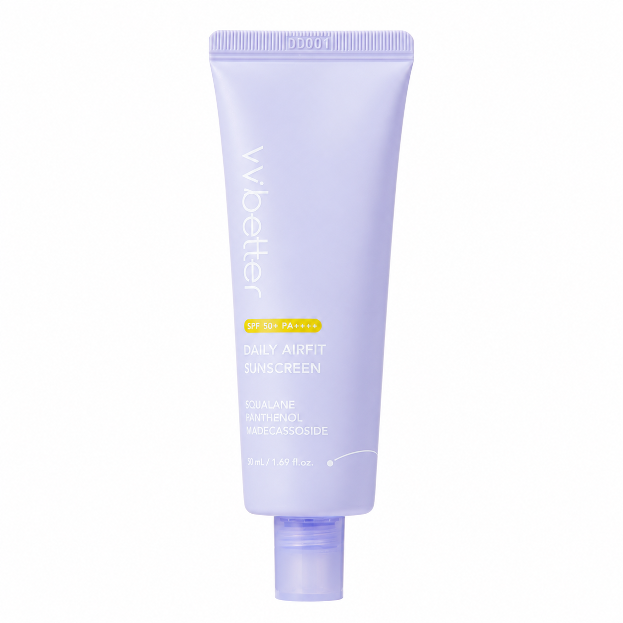 vv.better Daily Airfit Sunscreen SPF 50+ PA++++ - Squalane, Panthenol, Madecassoside - 50ml