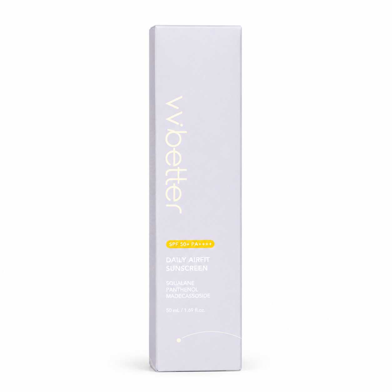 vv.better Daily Airfit Sunscreen SPF 50+ PA++++ - Squalane, Panthenol, Madecassoside - 50ml