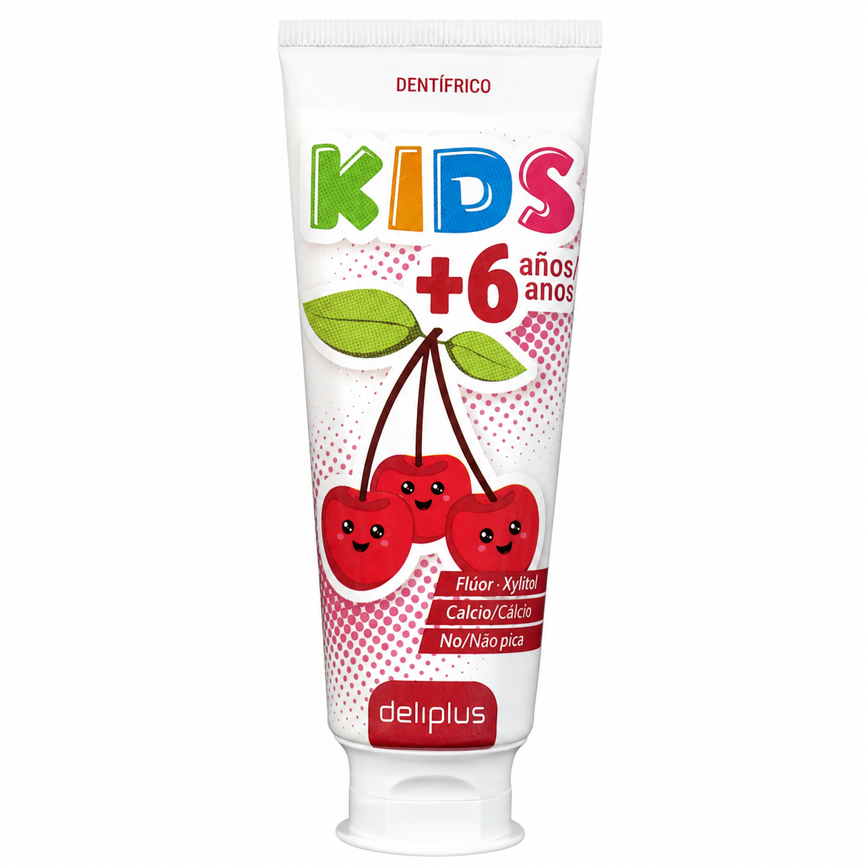 Deliplus Kids +6 ķiršu zobu pasta — 75 ml