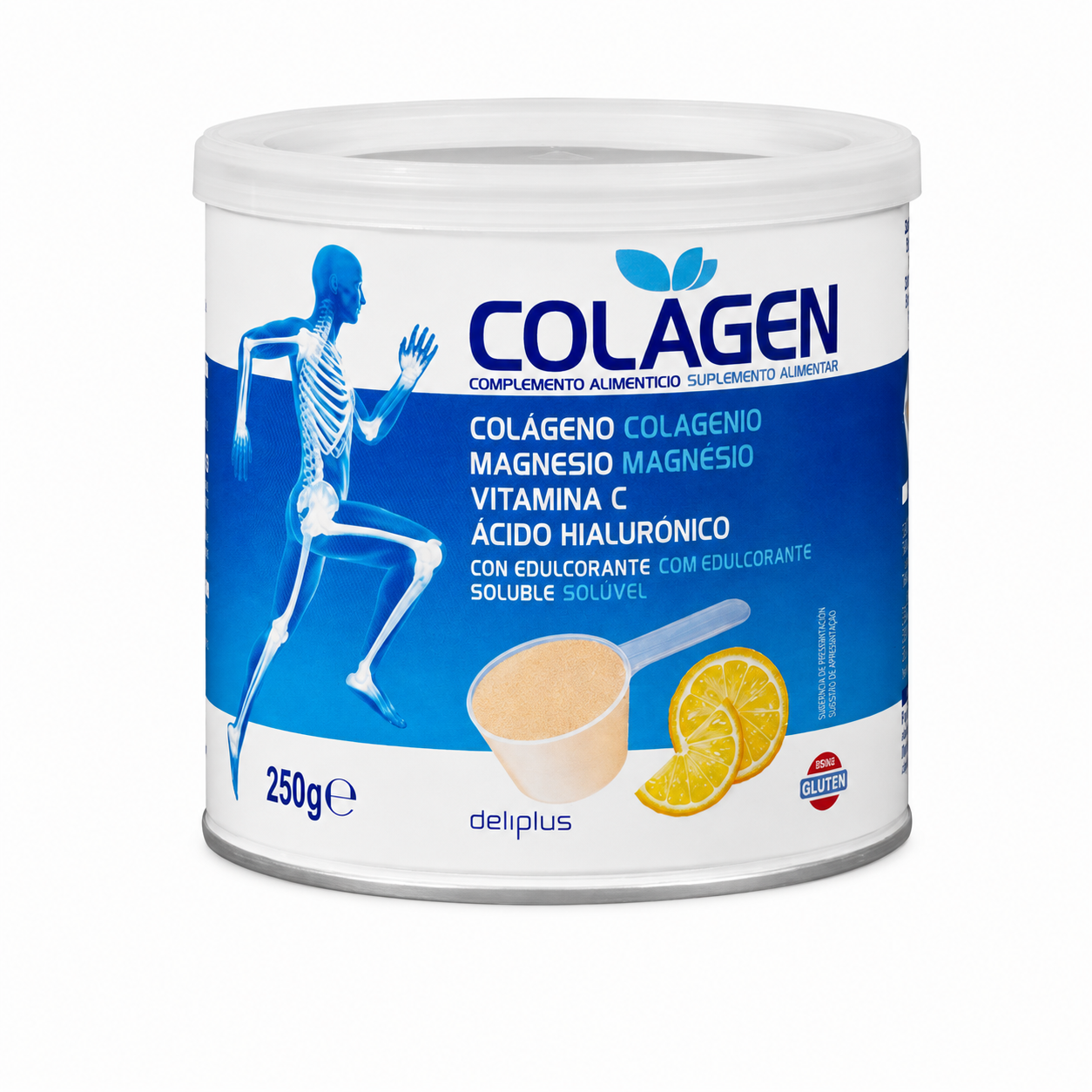 Deliplus Colagen Collagen Powder with Magnesium, Vitamin C and Hyaluronic Acid Lemon 250g