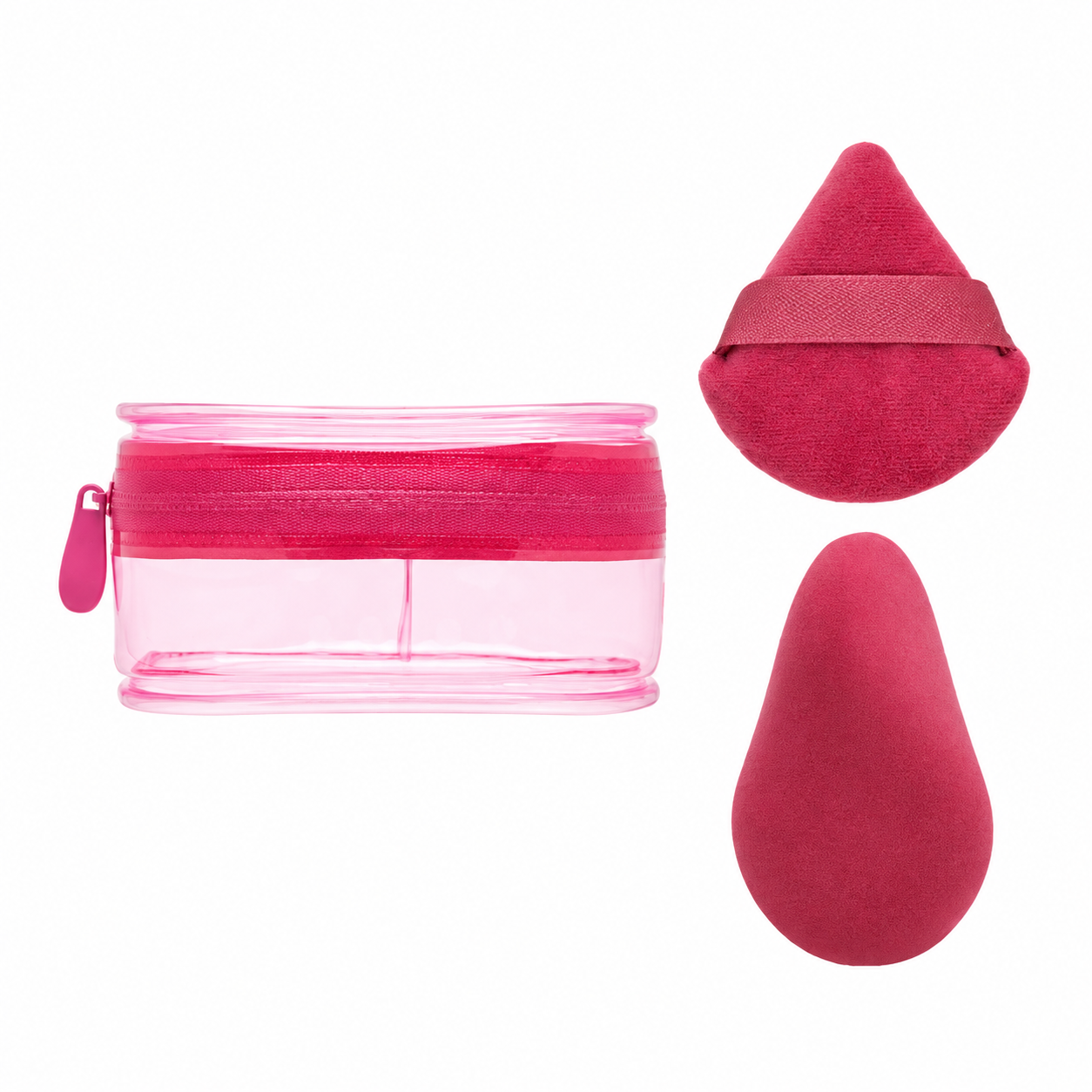 Deliplus Makeup Sponge Set (2 Pieces with Travel Case)