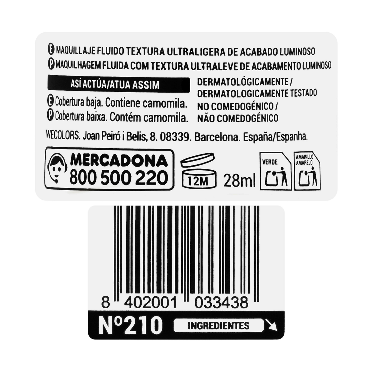 Deliplus Camomila seruma tonālais krēms ar mirdzuma efektu (28 ml)