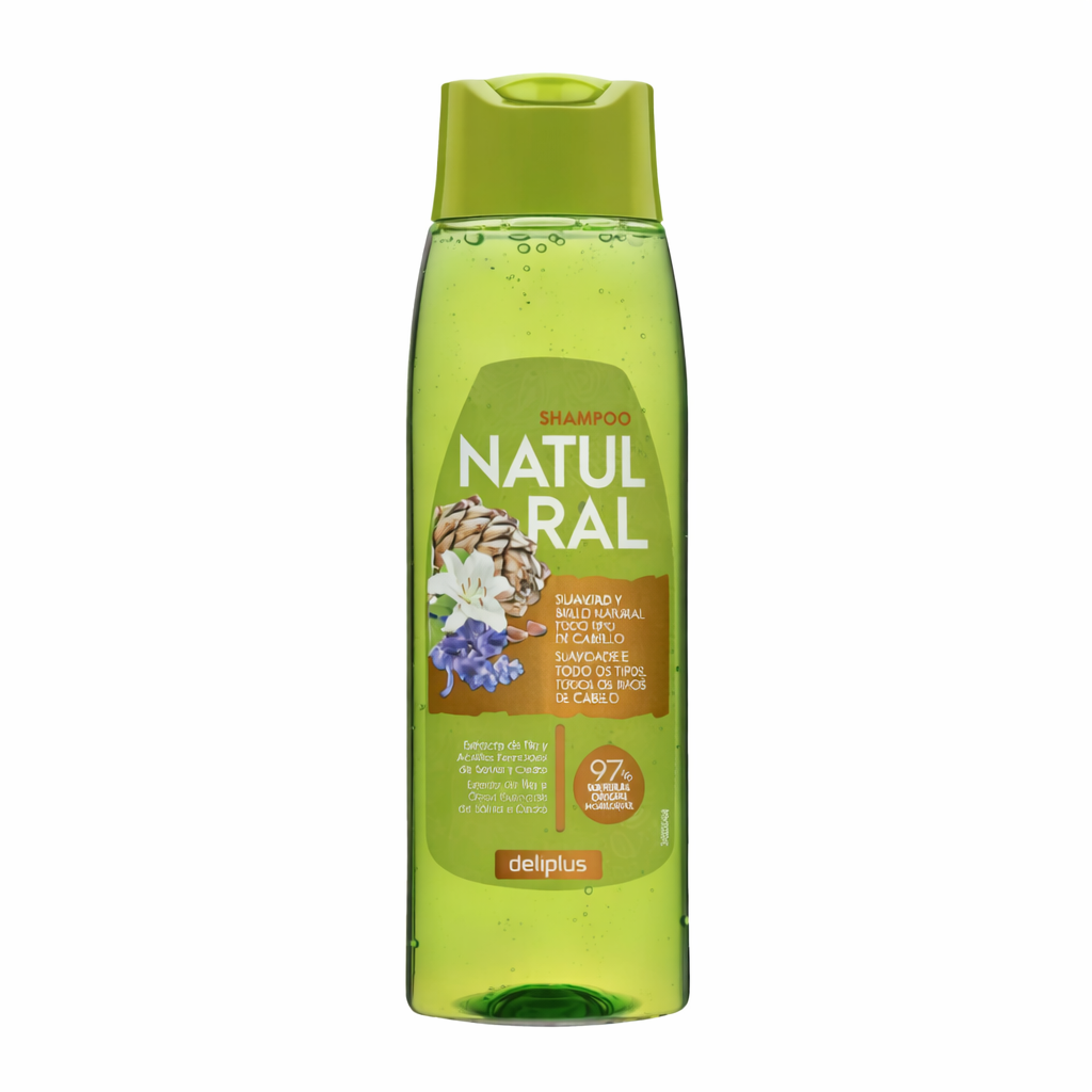 Deliplus Natürliches Shampoo für alle Haartypen mit Lindenextrakt sowie Salbei- und Zedernöl, 97 % natürlichen Ursprungs