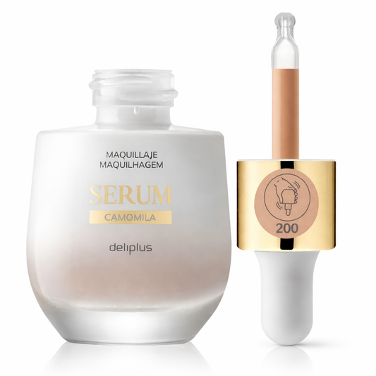 Kumelīšu serumu saturošs grima tonālais krēms – 200 gaiši bēšs tonis, Deliplus, 28 ml