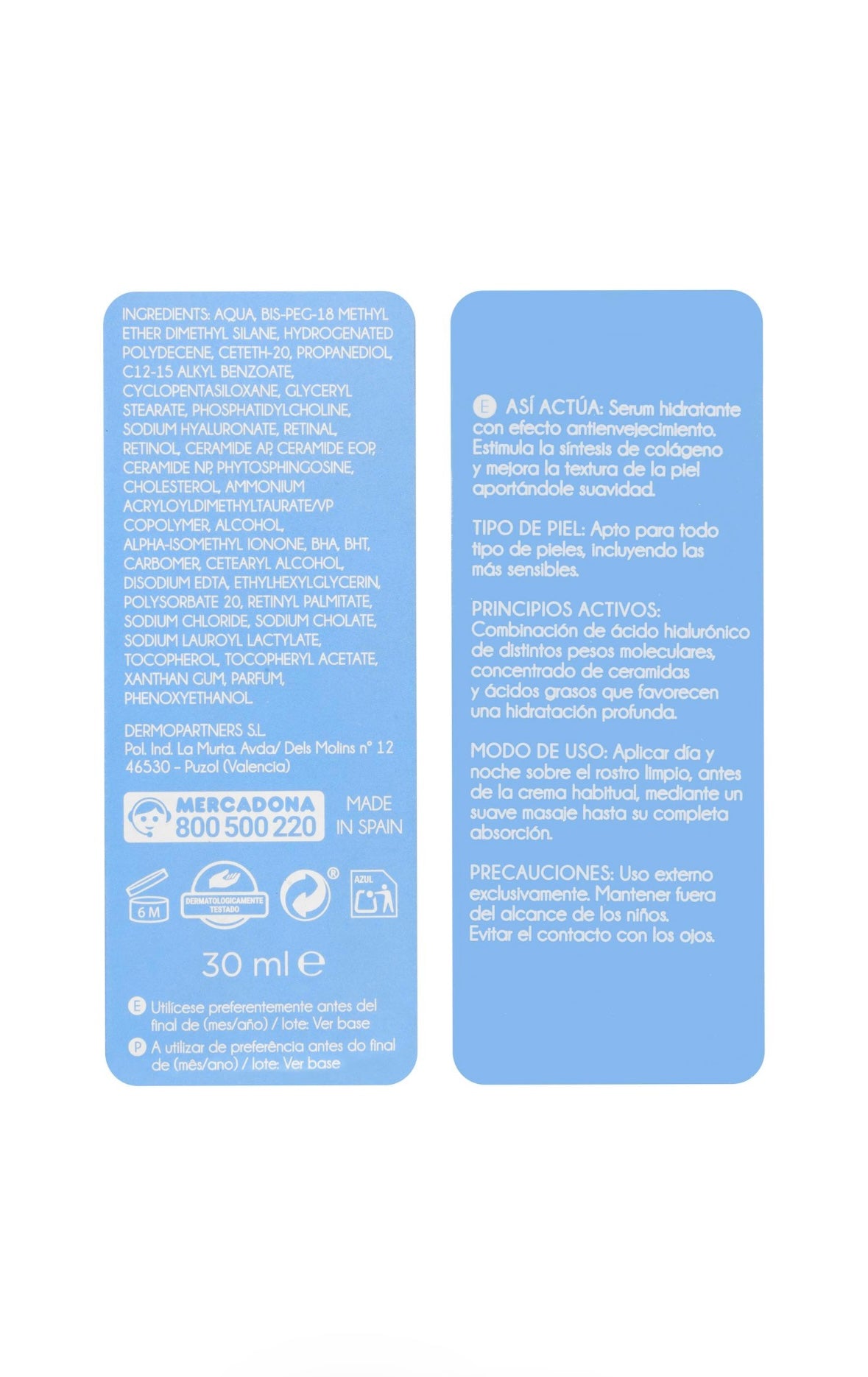Deliplus Hyaluronic Acid and Ceramides facial serum Moisturizes all skin types