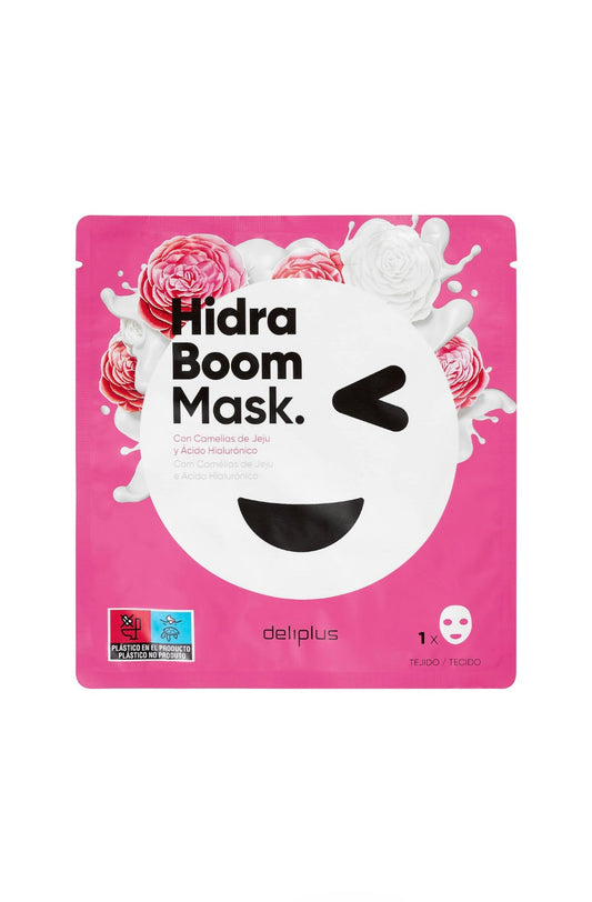 Deliplus Hydra Boom Facial mask with Jeju Camellias and hyaluronic acid