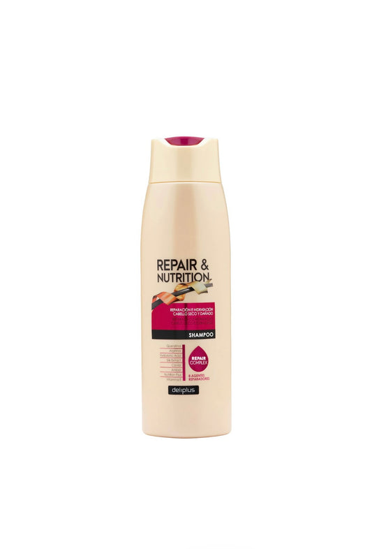 Deliplus Repair & Nutrition shampoo for dry and damaged hair, with 8 restoring agents