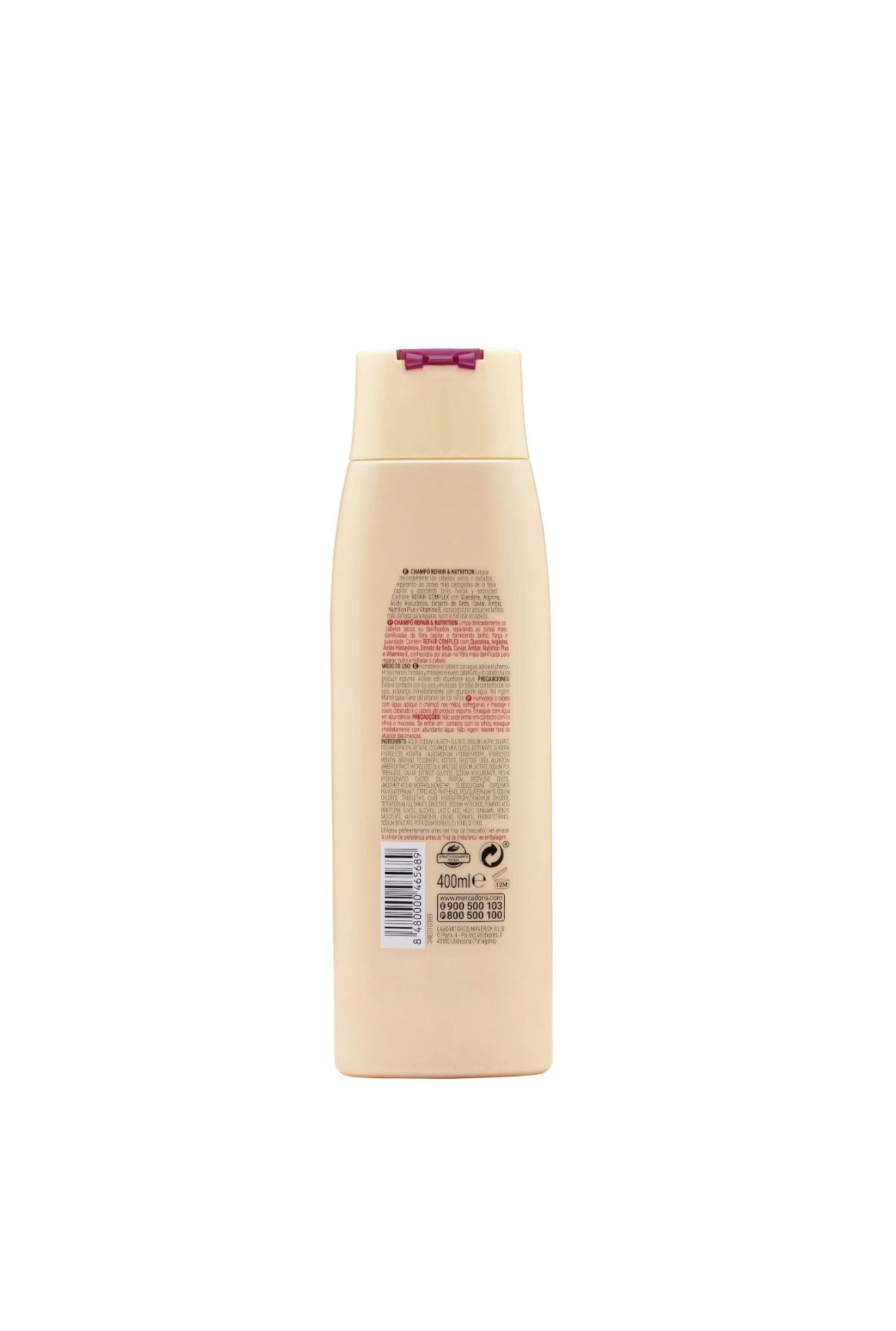 Deliplus Repair & Nutrition shampoo for dry and damaged hair, with 8 restoring agents