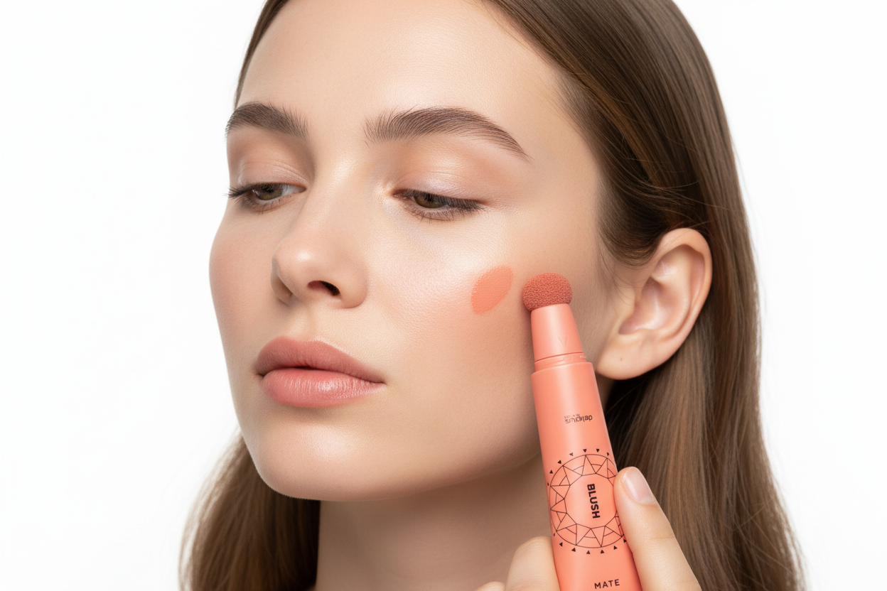 Blush application lifestyle