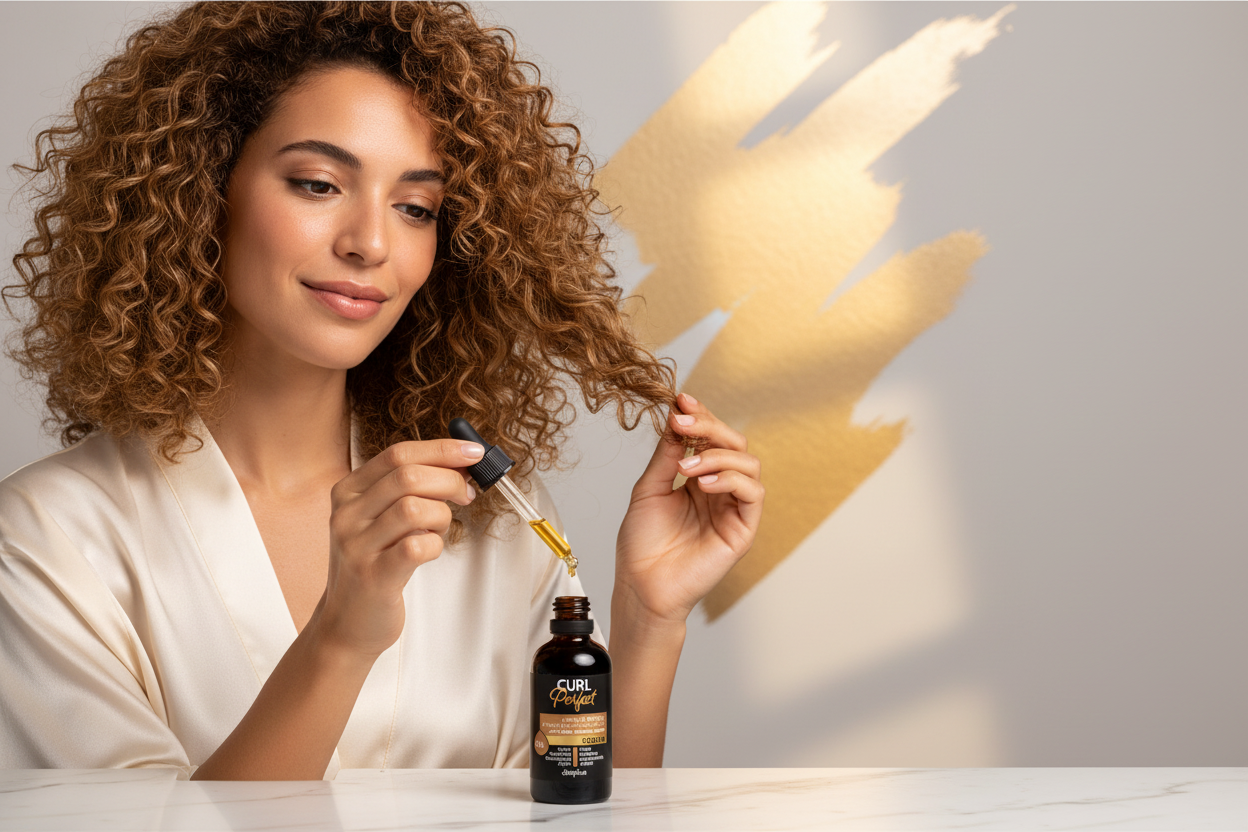 Deliplus Curl Perfect Oil Serum – нанесение