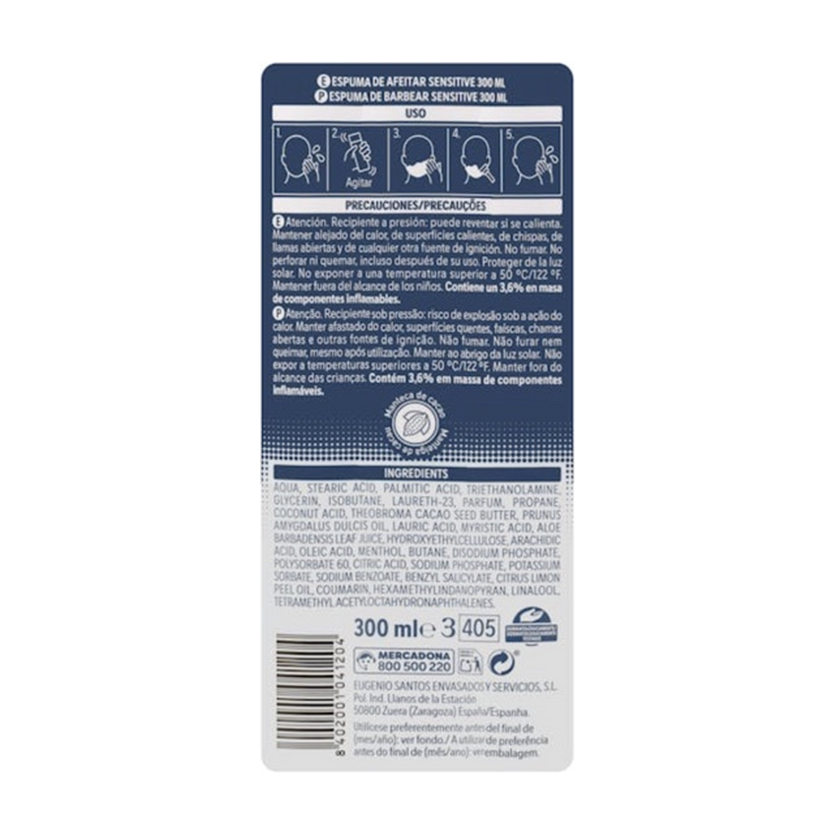 Deliplus Mousse à raser pour peaux sensibles 300 ml